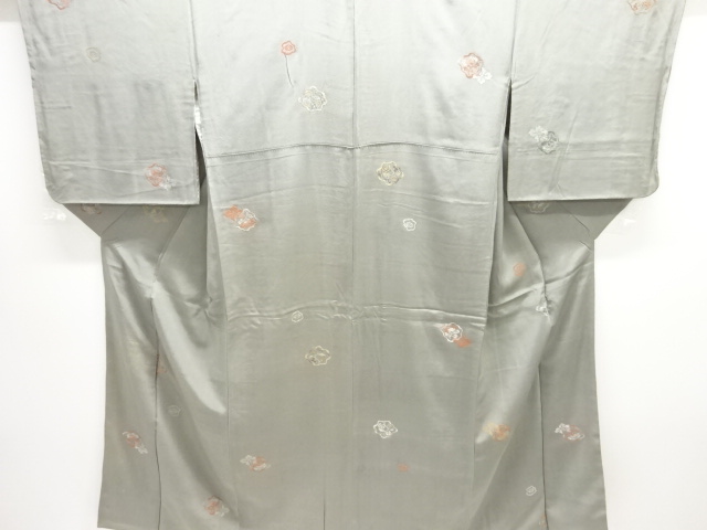 JAPANESE KIMONO / ANTIQUE KIMONO / SILK / KINSHA / URISHI / WOVEN FLOWERS